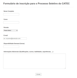 Formulário De Cadastro (Português)
