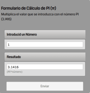 Formulario De Cálculo De PI (π)