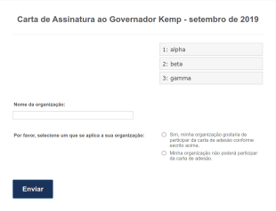 Formulário De Carta De Assinatura