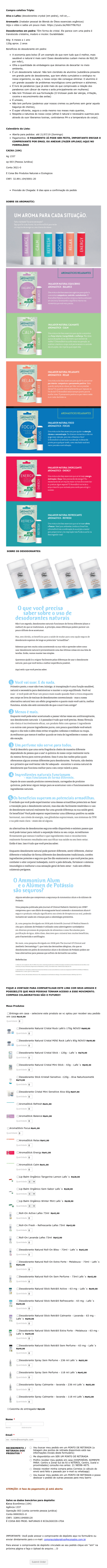 Formulário De Compra De Produtos