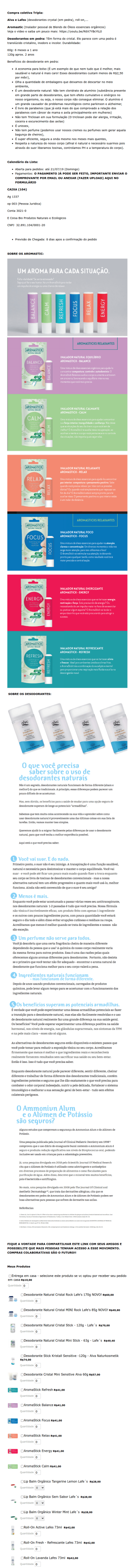 Formulário De Compra De Produtos