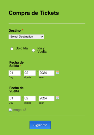 Formulario De Compra De Tickets Form Template