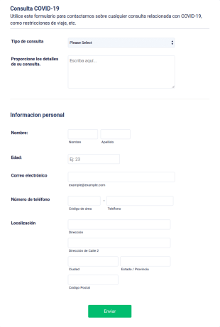 Formulario De Consulta COVID 19