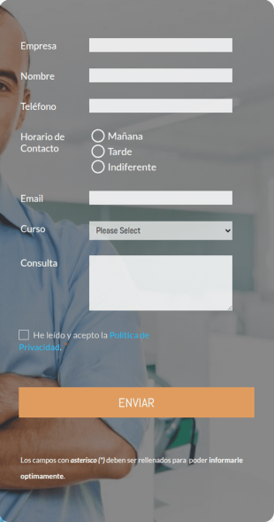 Formulario De Consulta De Cursos E Learning