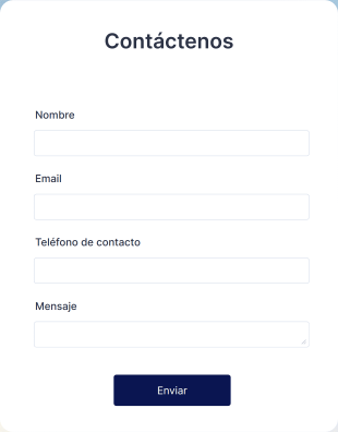 Formulario De Contacto Azul Cielo Form Template