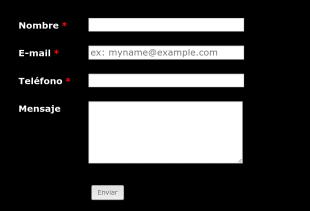 Formulario De Contacto Básico Form Template