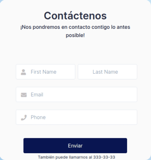 Formulario De Contacto Del Tema Lima