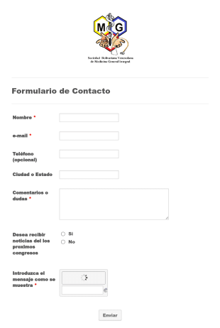 Formulario De Contacto E Inscripción A Boletín