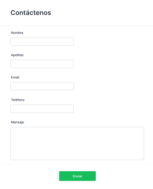 Formulario De Contacto Moderno
