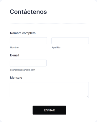 Formulario De Contacto Para Consultas Generales