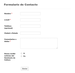 Formulario De Contacto Para Seminarios Form Template