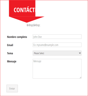 Formulario De Contacto Responsivo