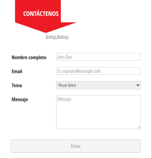 Formulario De Contacto Responsivo