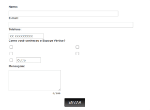 Formulário De Contato Espaço Vertice