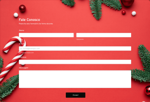 Formulário De Contato Natalino Form Template