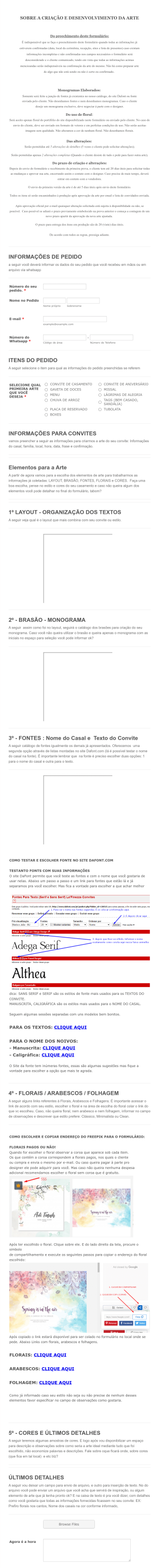 Formulário De Criação E Desenvolvimento De Arte Form Template