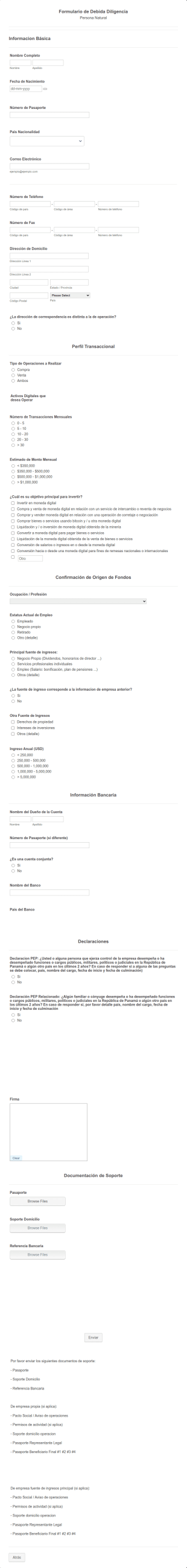 Formulario De Debida Diligencia Descargable CON LOGO