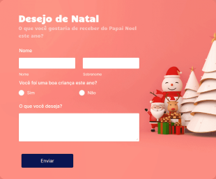Formulário De Desejos De Natal