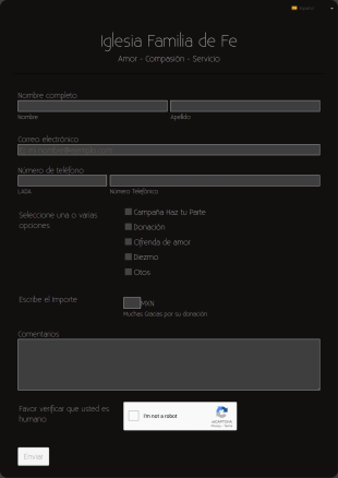 Formulario De Donación Form Template