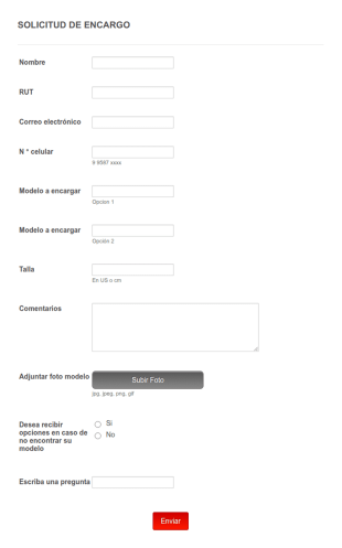 Formulario De Encargo