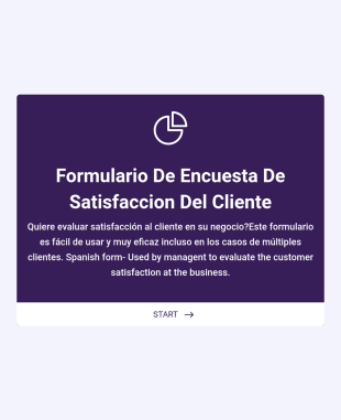 Formulario Encuesta De Satisfacción Al Cliente
