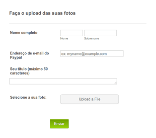 Formulário De Envio De Fotos