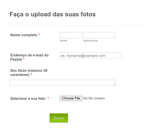Formulário De Envio De Fotos