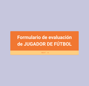 Formulario De Evaluación De Jugador De Fútbol Form Template