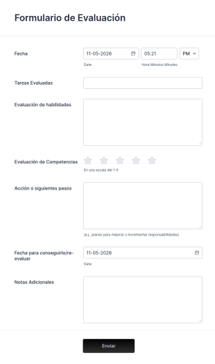 Formulario De Evaluación
