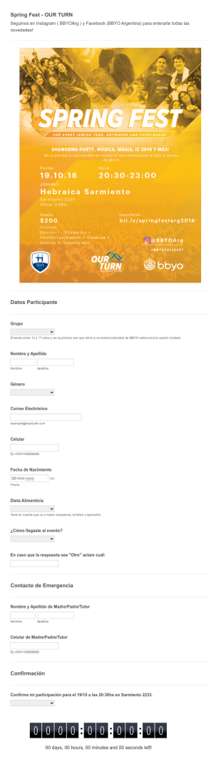 Formulario De Evento Feria Estudiantil