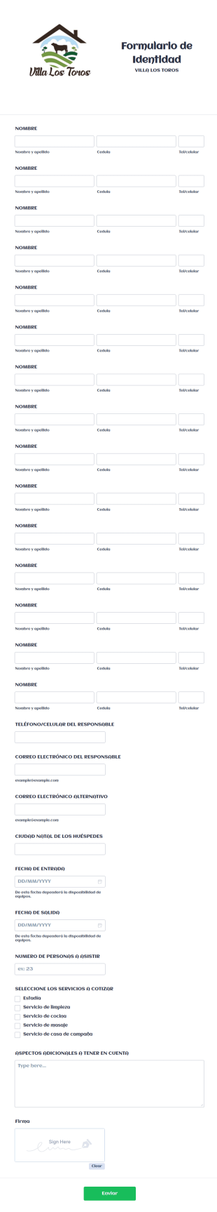 Formulario De Identidad