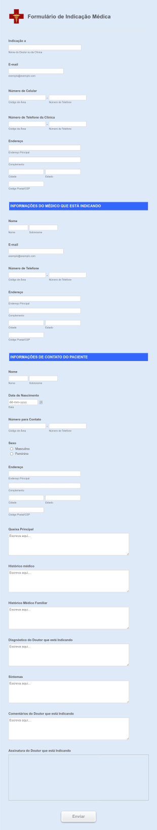 Formulário De Indicação Entre Médicos Form Template