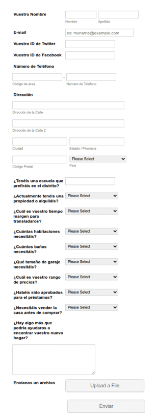 Formulario De Información Al Comprador