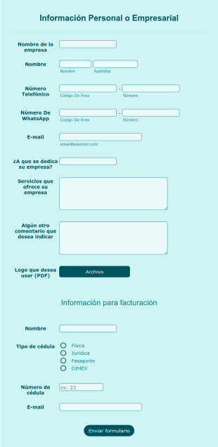 Formulario De Información Empresarial Básica Form Template