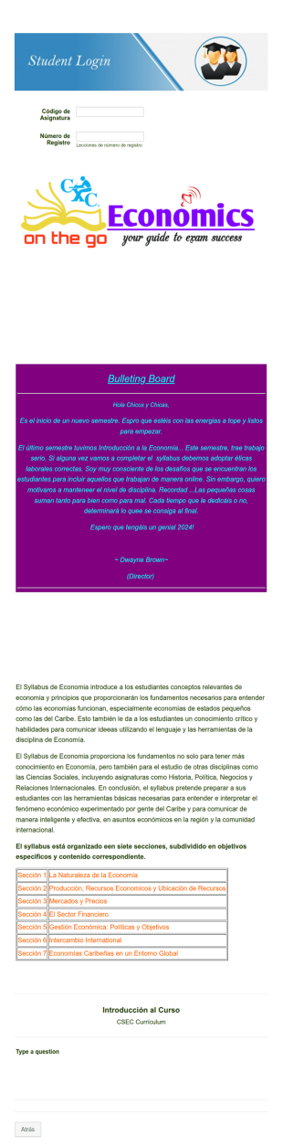 Formulario De Inicio De Sesión Estudiantes