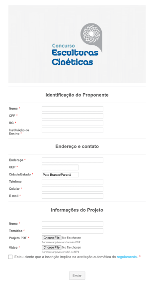 Formulário De Inscrição Em Competição Form Template