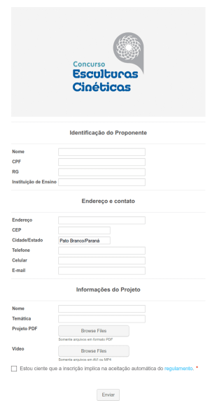 Formulário De Inscrição Em Competição