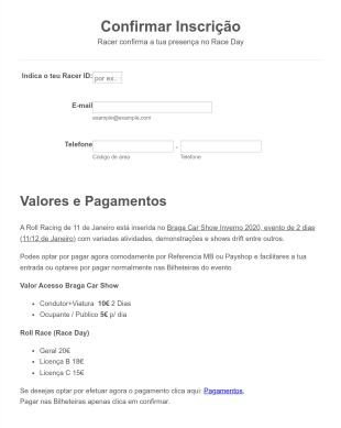 Formulário De Inscrição Para Corrida De Carros Form Template