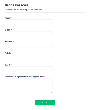 Formulário De Inscrição Para Ser Representante Comercial