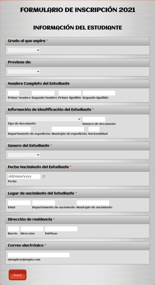 Formulario De Inscripción 2021