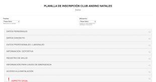 Formulario De Inscripción A Club Andino Natales Form Template