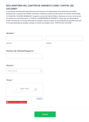 Formulario De Inscripción A Evento De Ciclismo Form Template