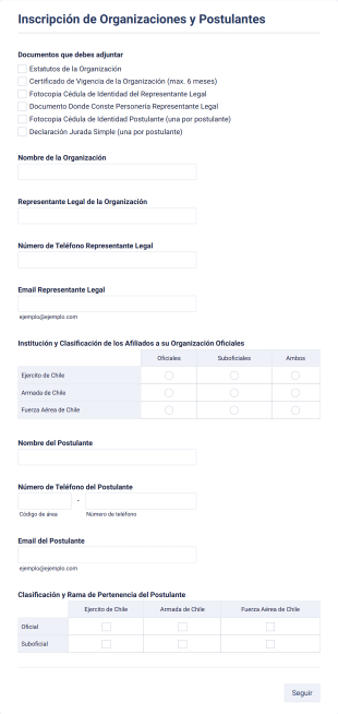 Formulario De Inscripción De Negocios