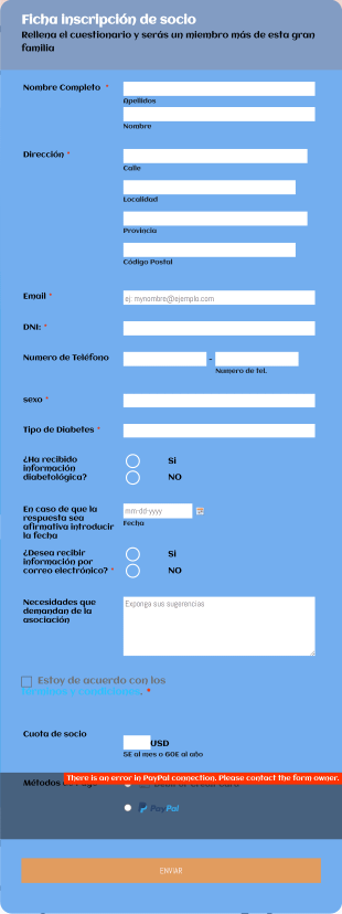 Formulario De Inscripcion De Socios