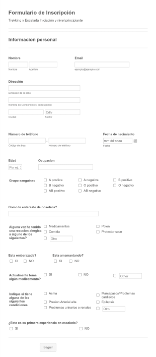 Formulario De Inscripción Y Consentimiento Form Template