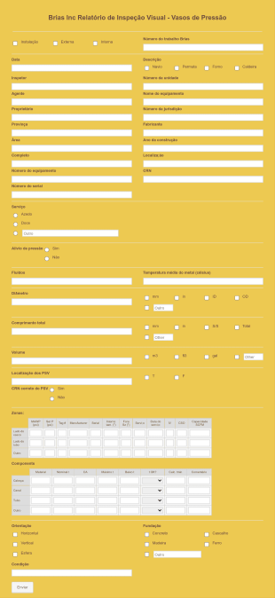 Formulário De Inspeção Form Template