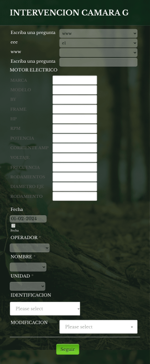 Formulario De Intervención De Cámara
