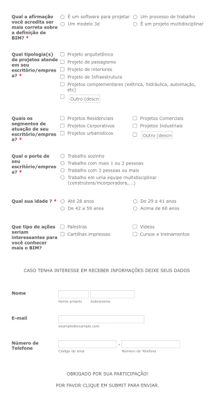 Formulário De Levantamento De Informações