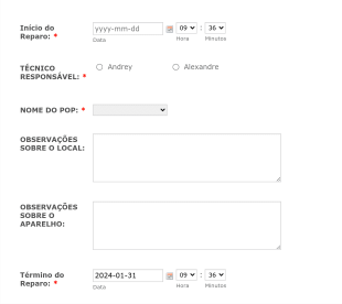 Formulário De Manutenção De Ar Condicionado Form Template