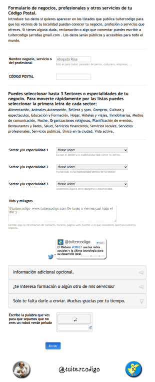 Formulario De Negocios